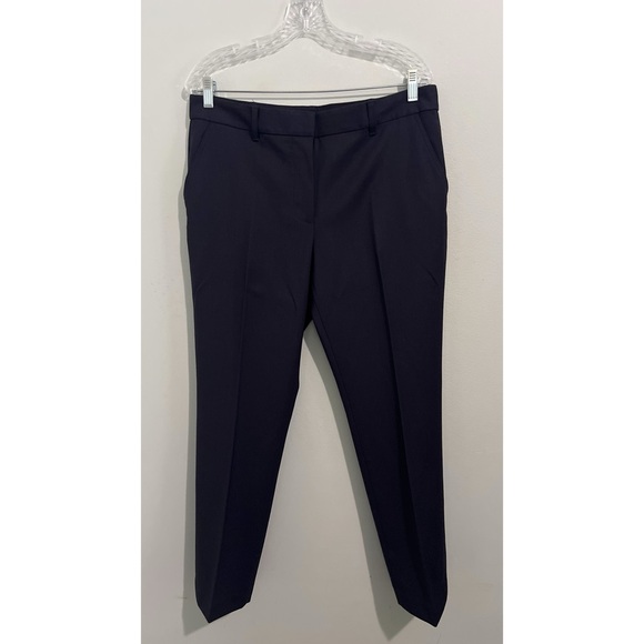 Tory Burch Pants Women’s 10 Navy Blue Skinny Wool Knit Stretch Slim Ankle - Picture 3 of 11